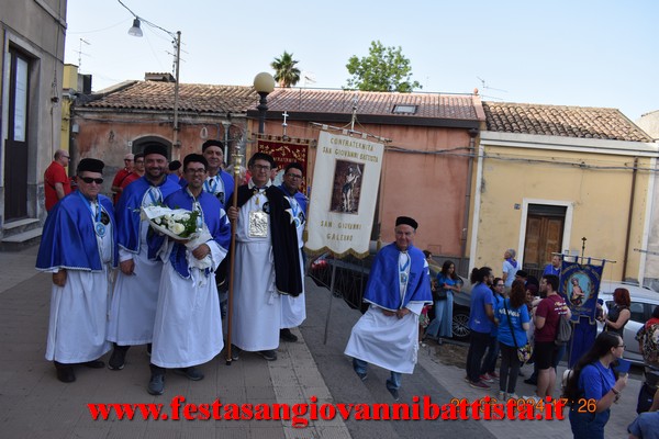 25/06/2024. Alcuni momenti della partecipazione della Confraternita di San Giovanni Battista alla solenne processione in onore del santo patrono a San Giovanni Montebello.