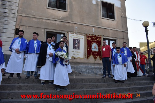 25/06/2024. Alcuni momenti della partecipazione della Confraternita di San Giovanni Battista alla solenne processione in onore del santo patrono a San Giovanni Montebello.