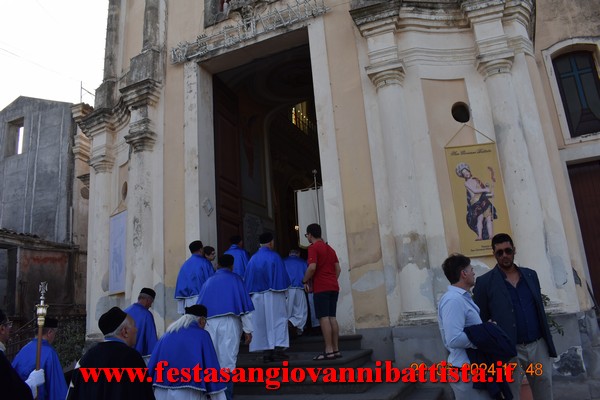 25/06/2024. Alcuni momenti della partecipazione della Confraternita di San Giovanni Battista alla solenne processione in onore del santo patrono a San Giovanni Montebello.