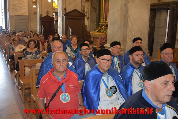 25/06/2024. Alcuni momenti della partecipazione della Confraternita di San Giovanni Battista alla solenne processione in onore del santo patrono a San Giovanni Montebello.