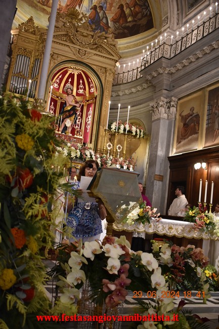 25/06/2024. Alcuni momenti della partecipazione della Confraternita di San Giovanni Battista alla solenne processione in onore del santo patrono a San Giovanni Montebello.