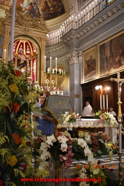 25/06/2024. Alcuni momenti della partecipazione della Confraternita di San Giovanni Battista alla solenne processione in onore del santo patrono a San Giovanni Montebello.