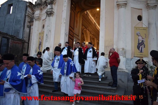 25/06/2024. Alcuni momenti della partecipazione della Confraternita di San Giovanni Battista alla solenne processione in onore del santo patrono a San Giovanni Montebello.