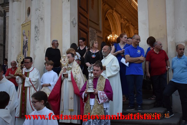 25/06/2024. Alcuni momenti della partecipazione della Confraternita di San Giovanni Battista alla solenne processione in onore del santo patrono a San Giovanni Montebello.