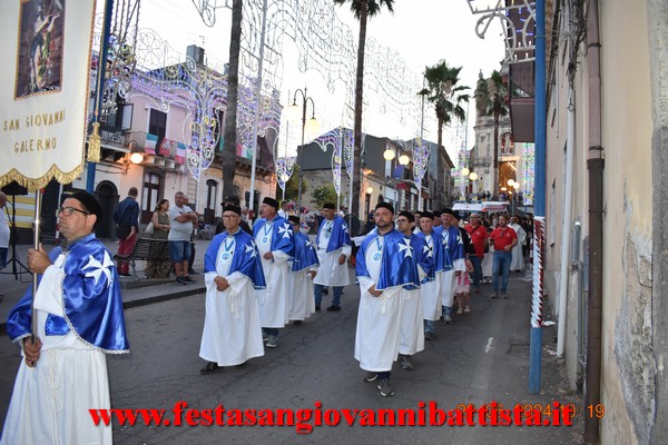 25/06/2024. Alcuni momenti della partecipazione della Confraternita di San Giovanni Battista alla solenne processione in onore del santo patrono a San Giovanni Montebello.