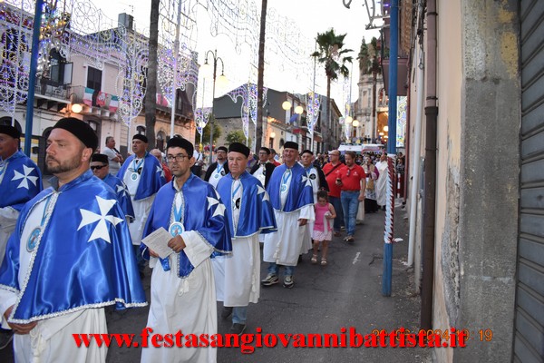 25/06/2024. Alcuni momenti della partecipazione della Confraternita di San Giovanni Battista alla solenne processione in onore del santo patrono a San Giovanni Montebello.