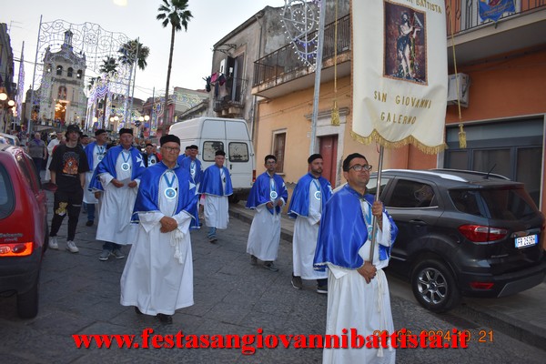 25/06/2024. Alcuni momenti della partecipazione della Confraternita di San Giovanni Battista alla solenne processione in onore del santo patrono a San Giovanni Montebello.